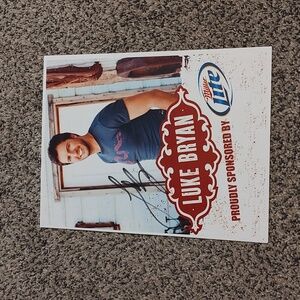 Luke Bryan Signed Autograph Photo